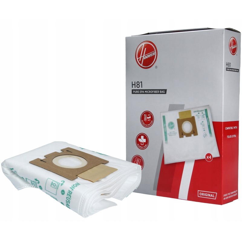 10 Sacchetti In Microfibra Per Aspirapolvere Hoover Telios Extra E Swirl - Compatibili Con TX62ALG011 E H81