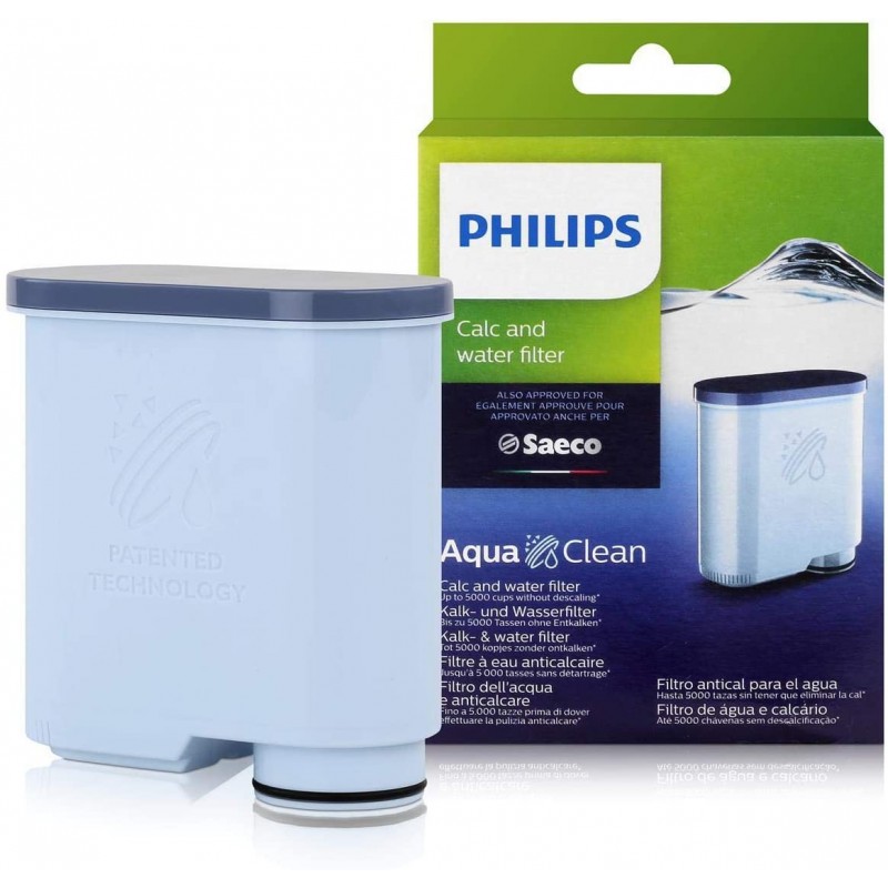 Lot de 2 filtres à café compatibles avec Philips AquaClean CA6903 - Filtre  à eau Aqua Clean pour machines à café entièrement automatiques, eau
